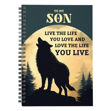 To My Son - Spiral Notebook - Gift Set - SLDDL0085 - Sunshine Letters Co